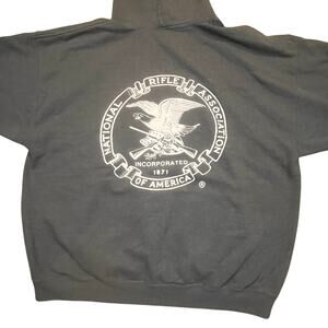 NRA Licensed Hoodie 2XL Gray National Rifle Association Eagle Graphic Pullover